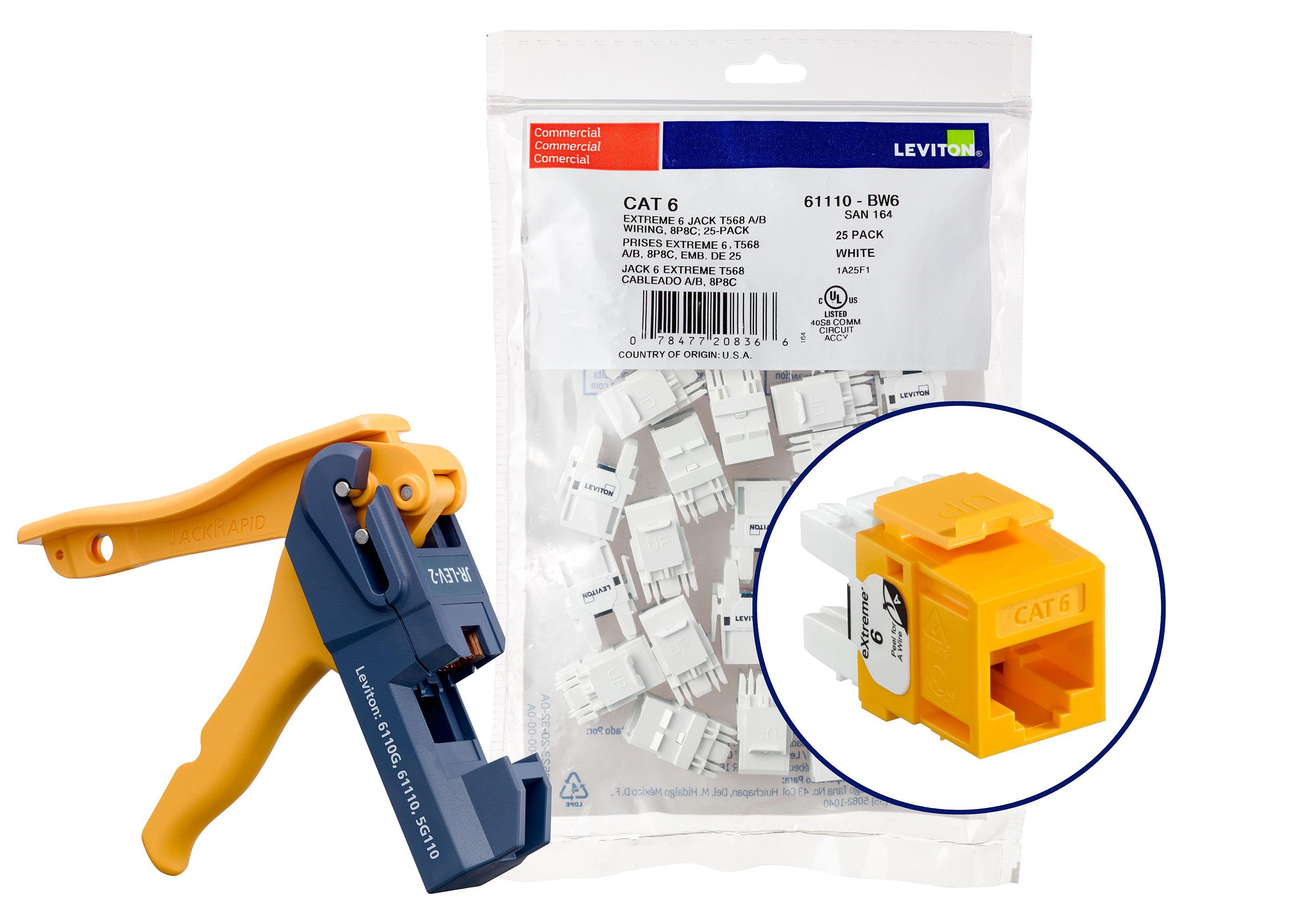 Leviton® 61110-JY6 UTP Jack Inserts