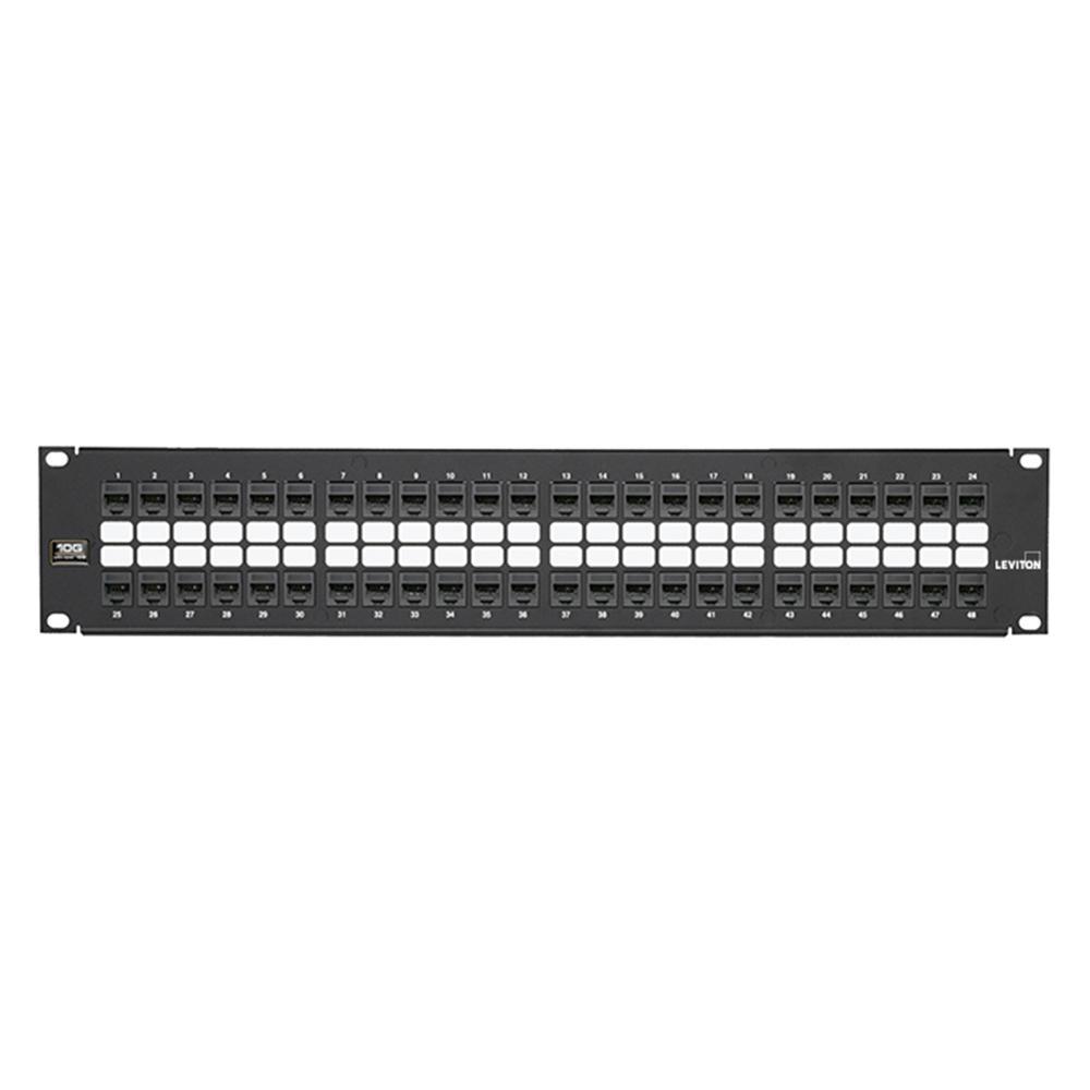 Leviton® 6910G-U48 CU Media Patch Panels - Loaded