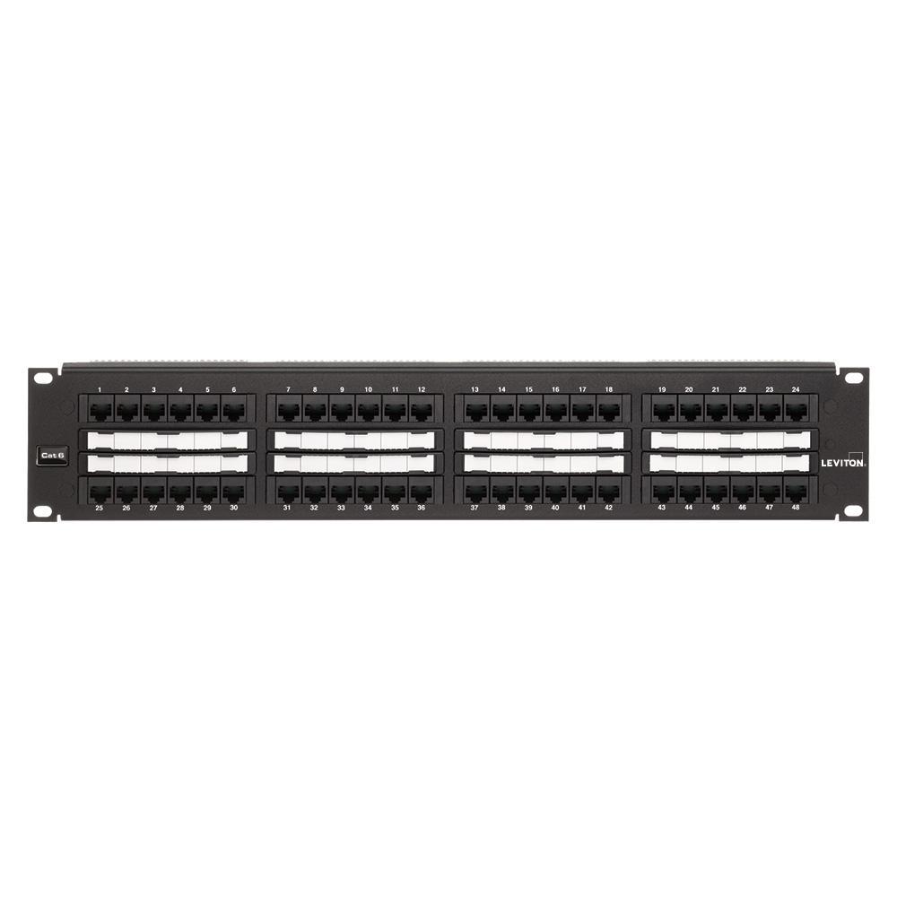 Leviton® 69586-C48 CU Media Patch Panels - Loaded