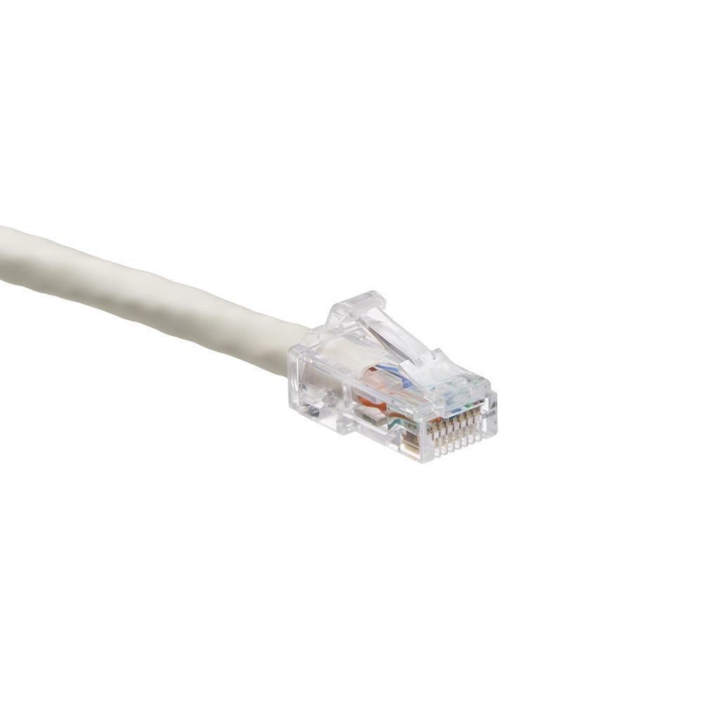 Leviton® eXtreme® 6D460-10W UTP SlimLine Boot Patch Cord, Cat 6, 24 AWG Stranded Copper Conductor, 8P Modular Non-Keyed Plug Connector, 10 ft L Cord, White