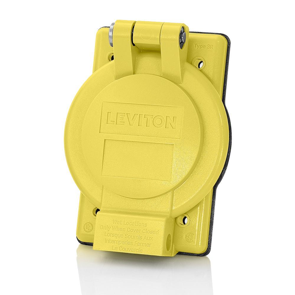 Leviton® 7420-YL Weatherproof Device/Outlet Box Covers
