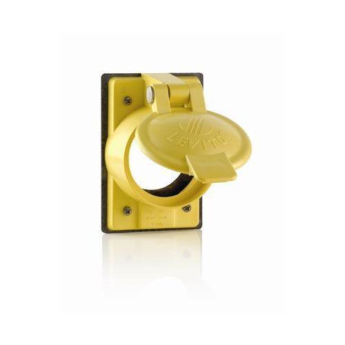 Leviton® 7788-CR Self-Closing Lid Weatherproof Cover, 2.15 in Dia, 4.76 in L, Cast Aluminum