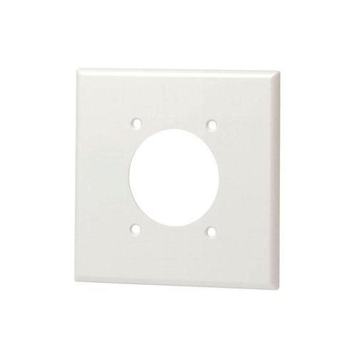 Leviton® 80526-W Standard Size Traditional Wall Plate, 2 Gangs, 4.562 in W x 4.5 in H, Thermoset, White