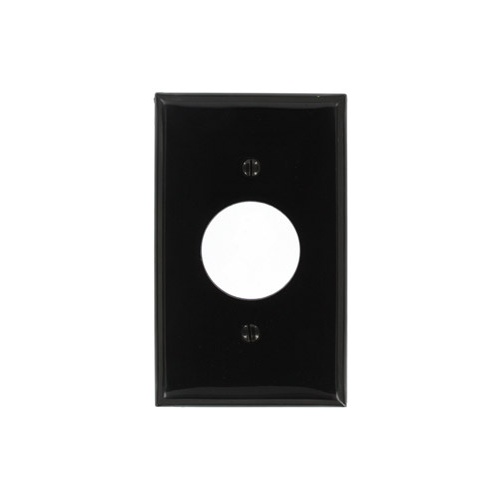 Leviton® 80704-E Standard Size Traditional Wall Plate, 1 Gangs, 2-3/4 in W x 4-1/2 in H, Thermoplastic, Black
