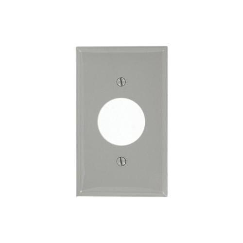Leviton® 80704-GY Standard Size Traditional Wall Plate, 1 Gangs, 2-3/4 in W x 4-1/2 in H, Thermoplastic, Gray