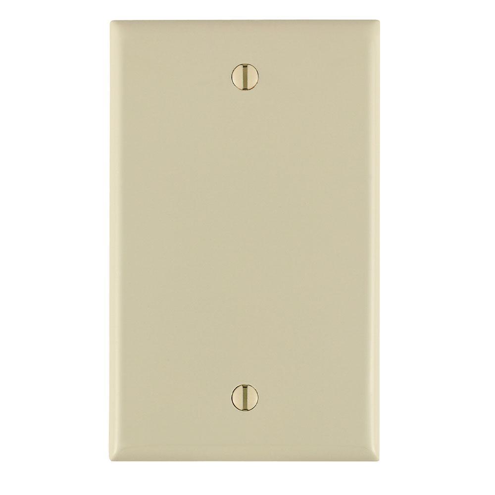 Leviton® 80714-T Standard Size Blank Wall Plate, 1 Gangs, 2-3/4 in W x 4-1/2 in H, Thermoplastic Nylon, Light Almond