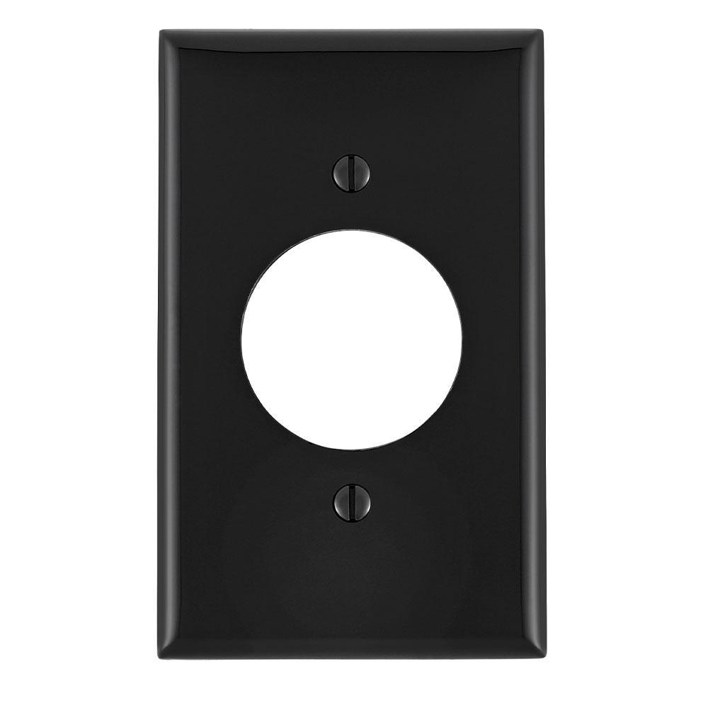 Leviton® 80720-E Standard Size Traditional Wall Plate, 1 Gangs, 2-3/4 in W x 4-1/2 in H, Thermoplastic, Black