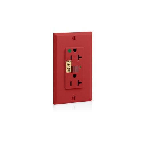 Leviton® 8380-R Self-Grounding Surge Protective Receptacle, 125 V AC, 20 A, 5 kA Short Circuit