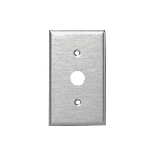 Leviton® 84071-40 Standard Size Traditional Wall Plate, 1 Gangs, 2-3/4 in W x 4-1/2 in H, 430 Stainless Steel