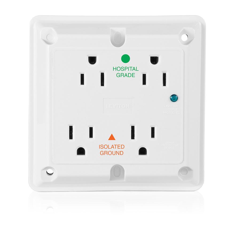 Leviton® 8480-IGW Straight Blade Receptacles