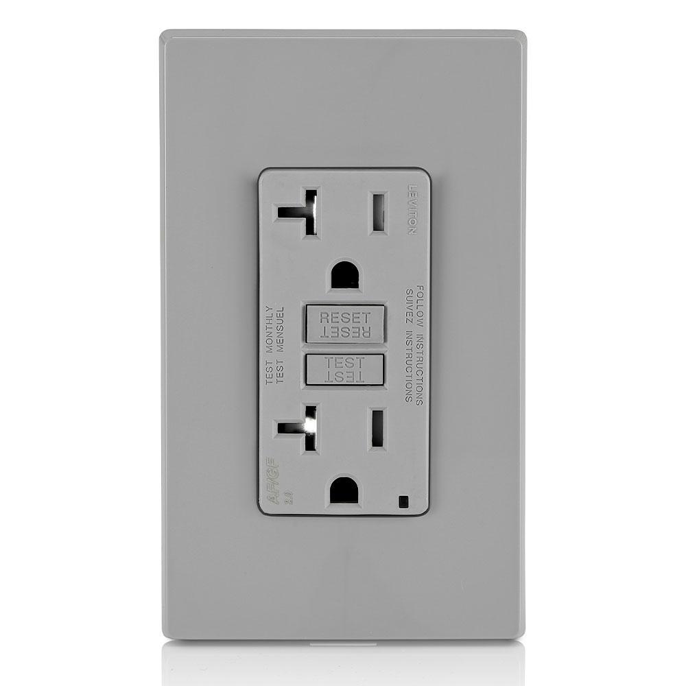 Leviton® AGTR2-GY AFCI/GFCI Receptacles