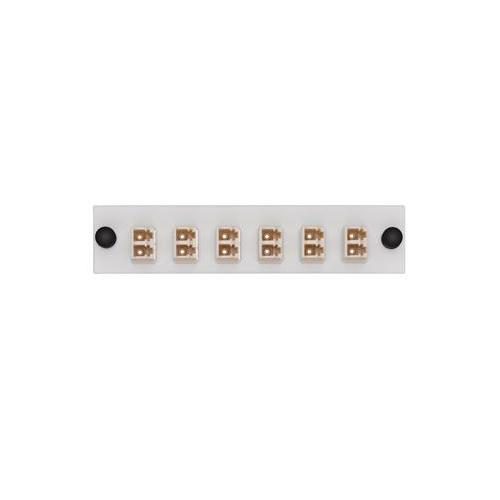 Leviton® APLW6-LDM FO Patch Panel Connector Adapter, Loaded