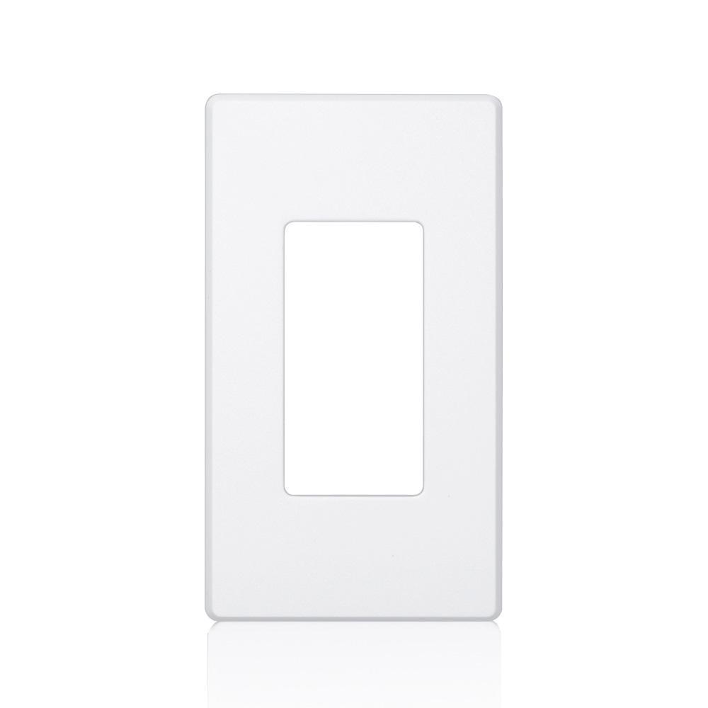 Leviton® Renoir™ AWP0F-10W AWPO Wall Plate, 1 Gangs, 2.89 in W x 5.15 in H, White