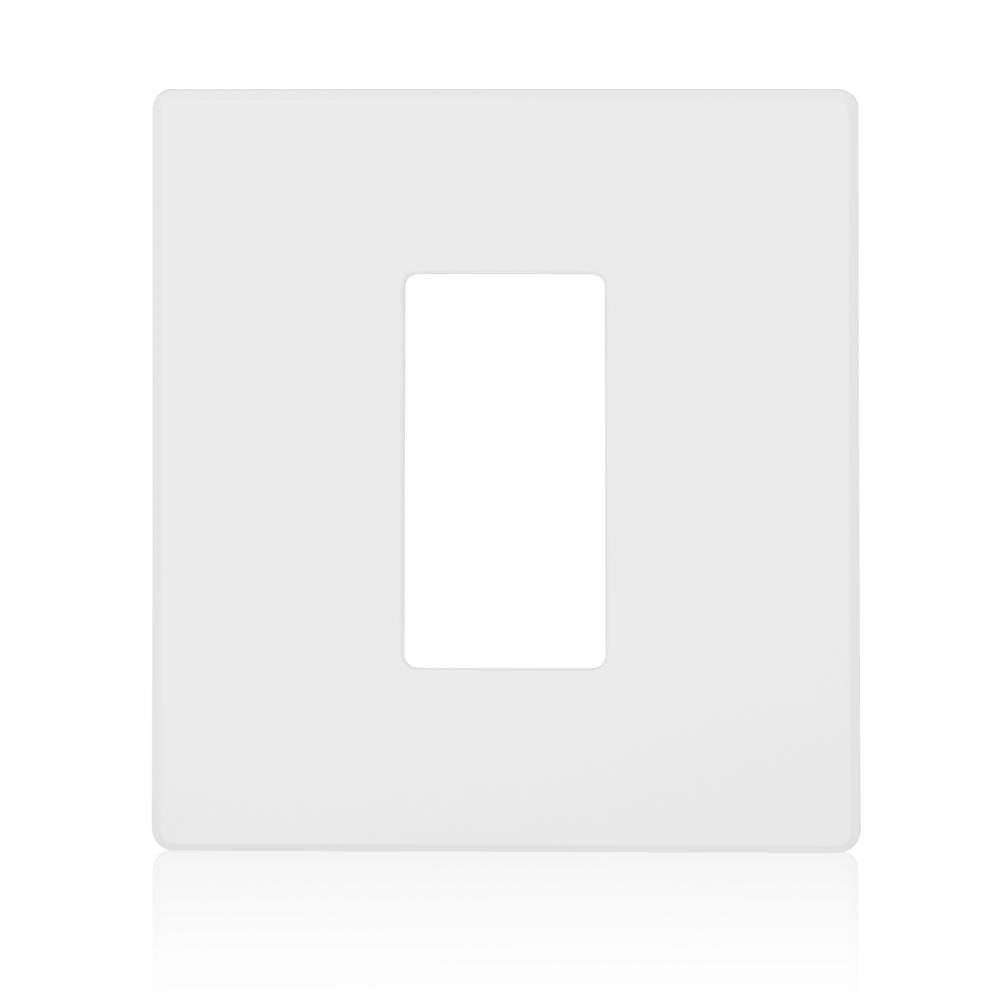 Leviton® Renoir™ AWP0F-1W AWPO Wall Plate, 1 Gangs, 4.7 in W x 5.15 in H, White