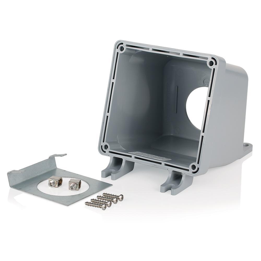Leviton® BX100LEV LEV Series Non-Metallic IEC Pin & Sleeve Backbox, PBT