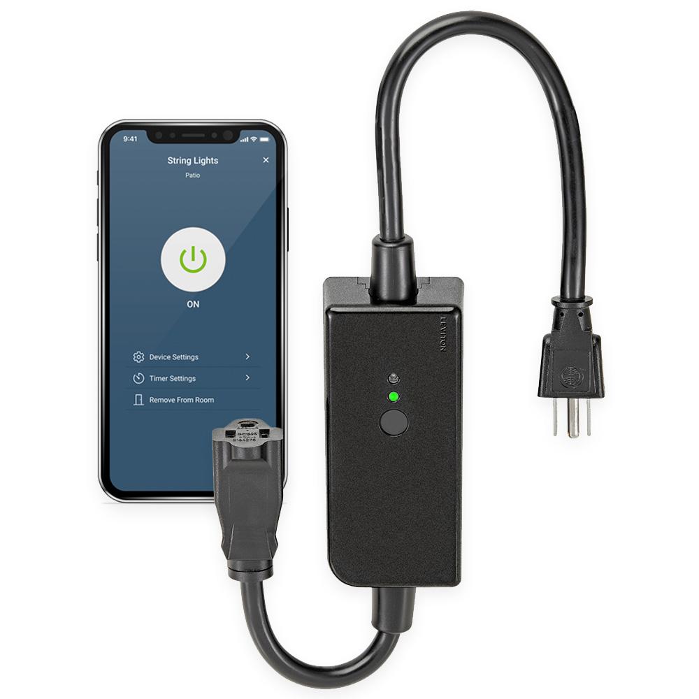 Leviton® D215O-1RE D215O Smart Plug In Switch, 120 V, 15 A, 1 Poles, 3-Way Operation, Black