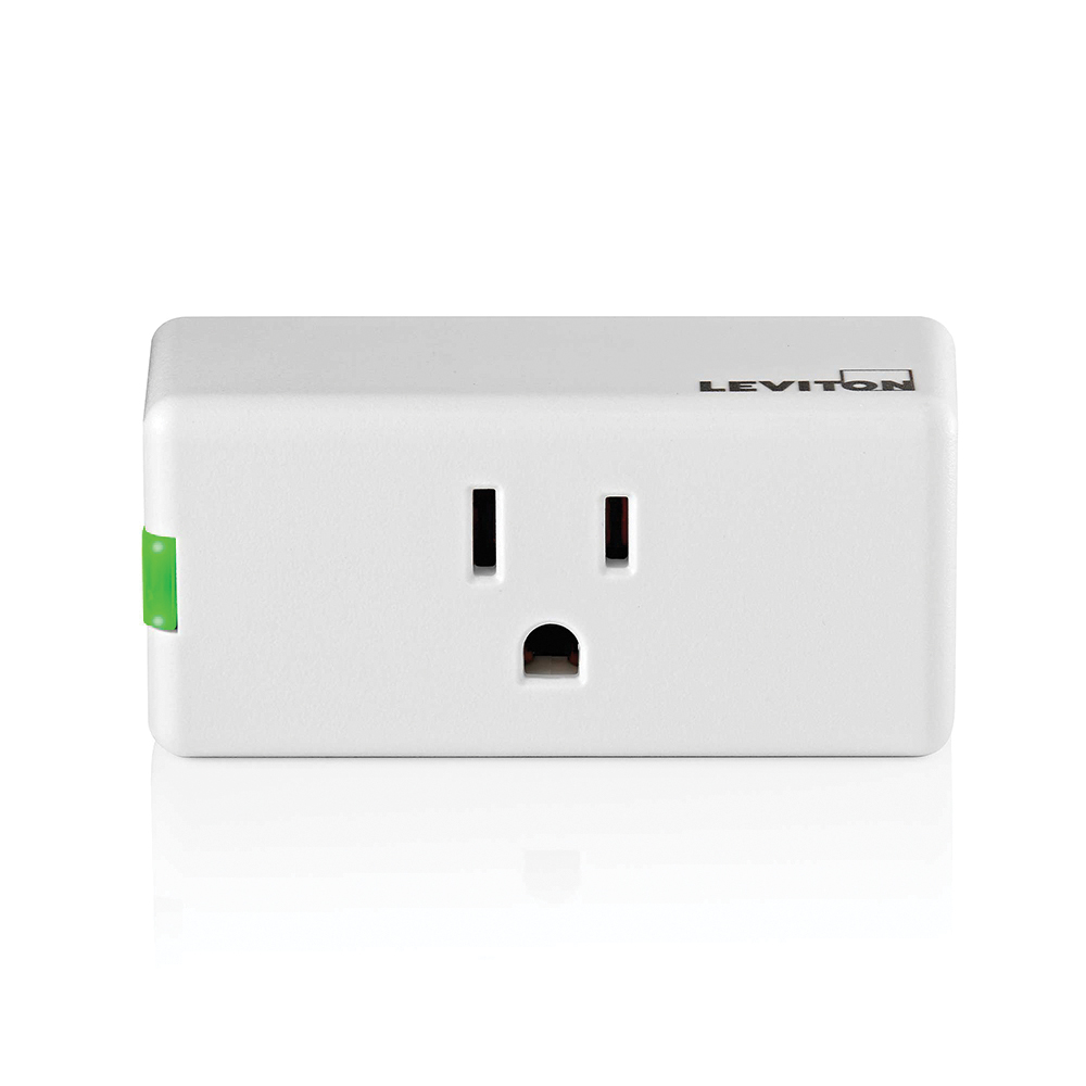 Leviton® Decora Smart™ Wi-Fi® D215P-1BW Mini Switch, Button Switch, On/Off Operation, 120 V AC, Incandescent Lamp