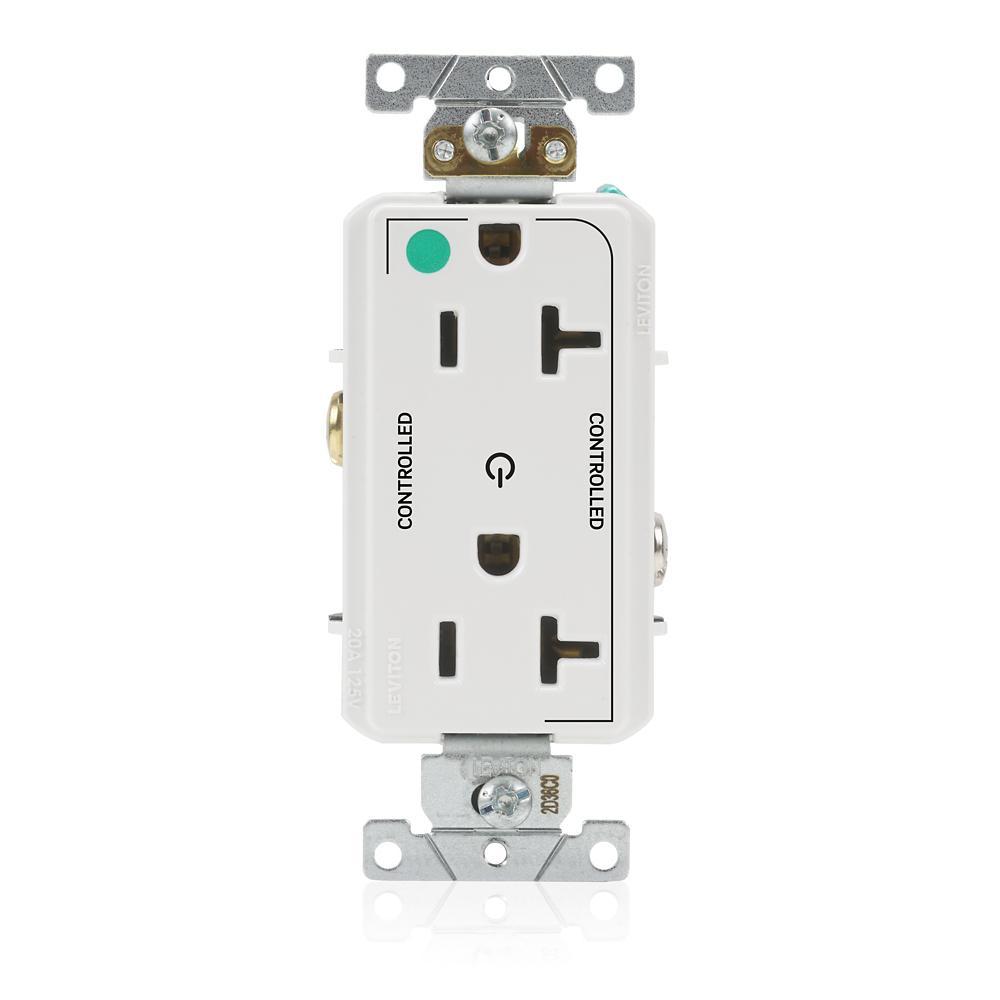 Leviton® D8300-H2W Straight Blade Receptacles