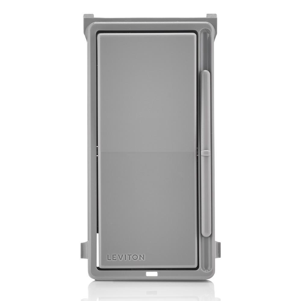 Leviton® Decora® DSKIT-G Color Change Kit With Locator Light, For Use With Decora® DSL06 and DSM10 Dimmer, Wall Mount, Gray
