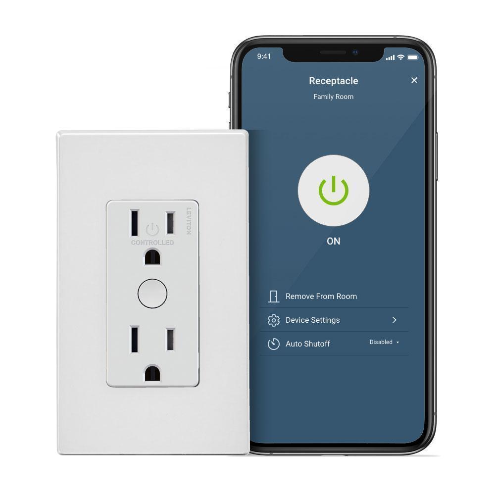 Leviton® DW15R-1BW Straight Blade Receptacles