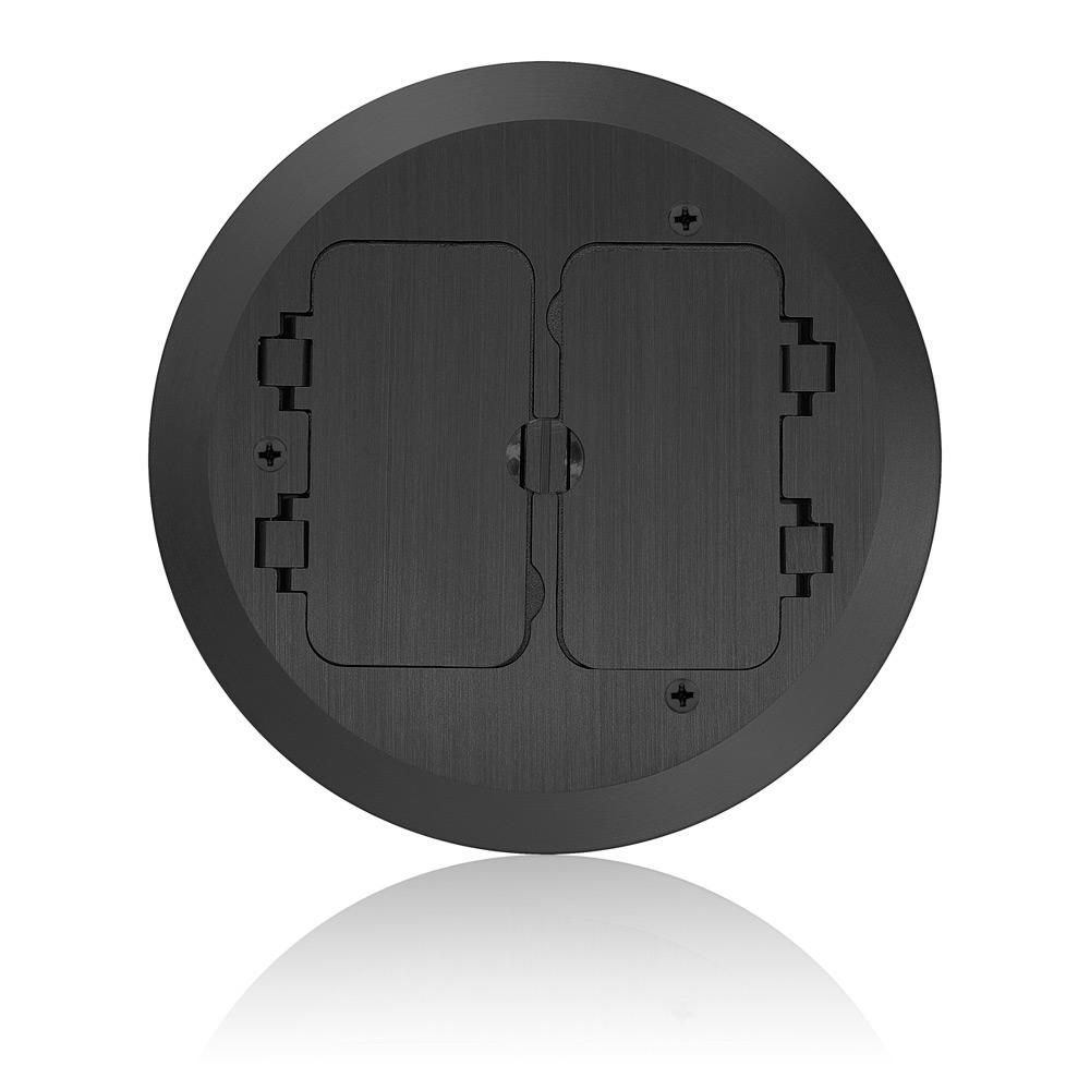 Leviton® FBC2F-E FBC Cover Plate, 6.50 in Dia, 2 Gangs, Brass