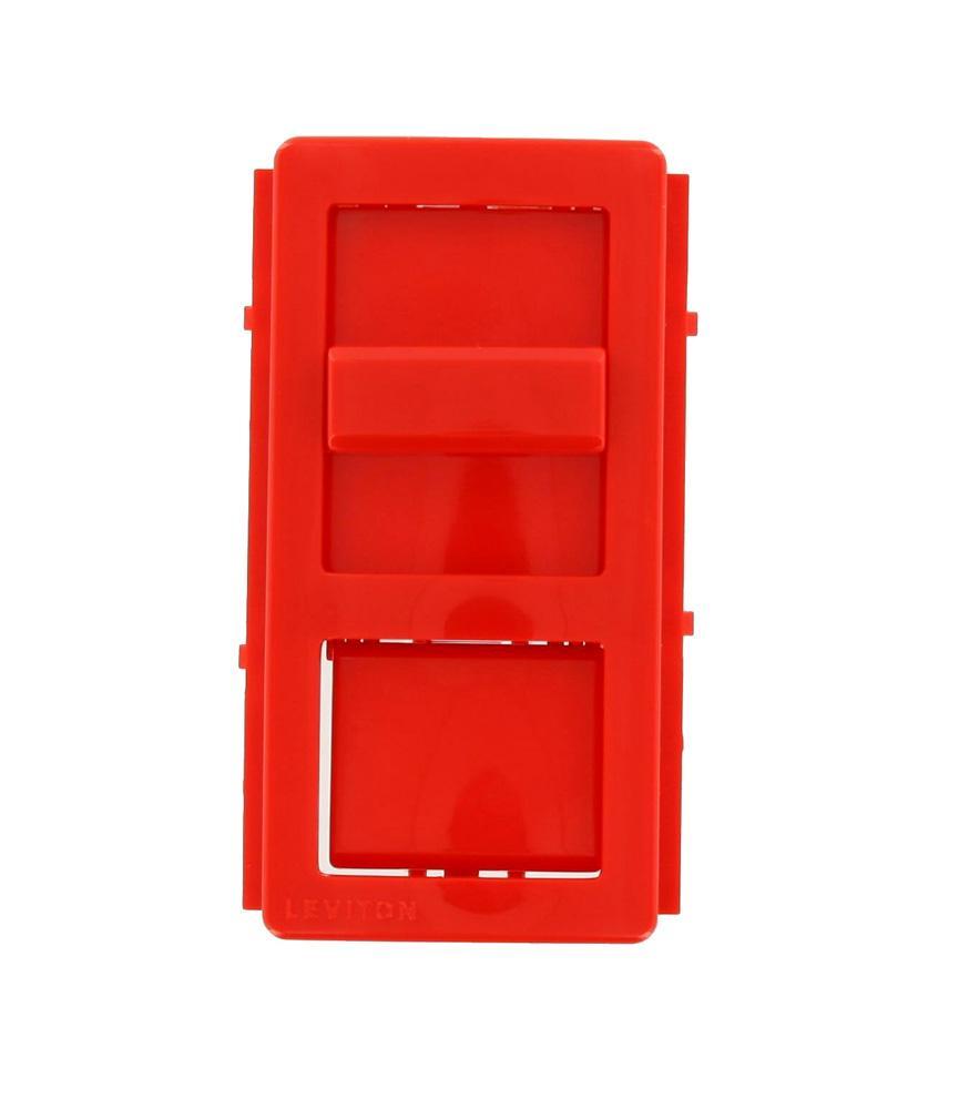Leviton® IllumaTech® IPKIT-LNR Color Conversion Kit With Slider, Non-Lighted Push Button, For Use With IllumaTech® Preset Slide Control Dimmer, Red