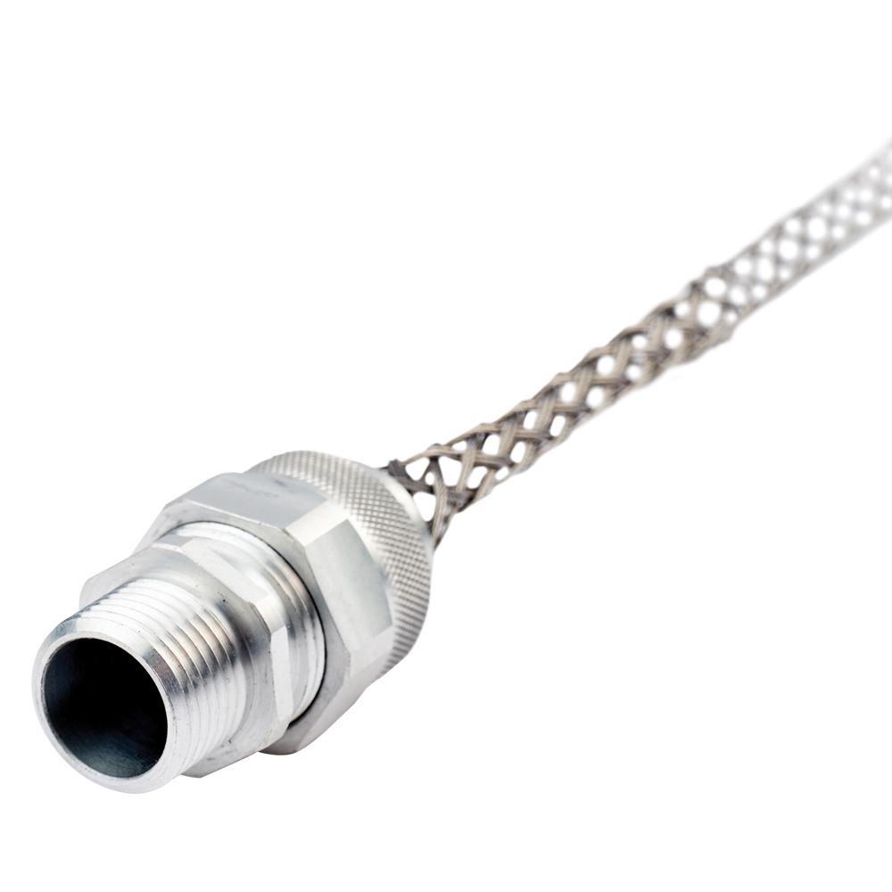 Leviton® L7743-100 77 Series Deluxe Cord Strain Relief Grip, 2.06 to 2.19 in Cable Openings, Stainless Steel Wire