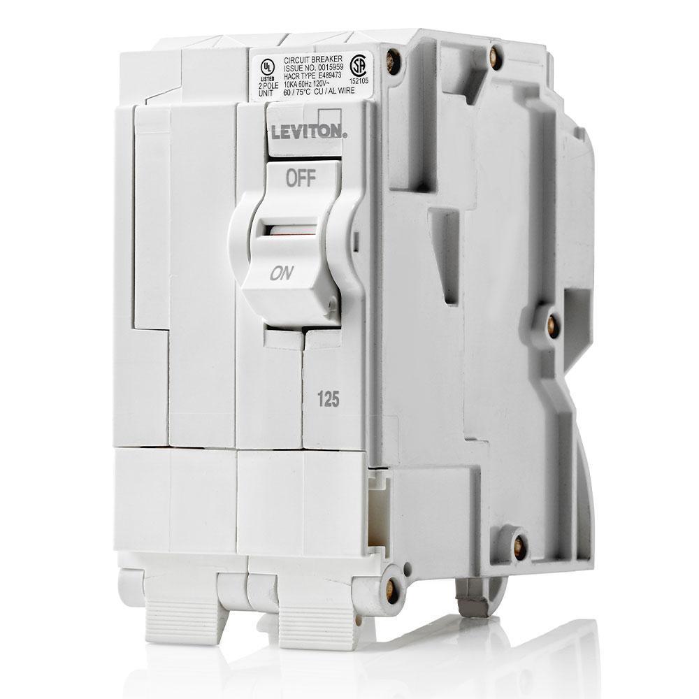 Leviton® LB212 Basic Standard Branch Circuit Breaker, 120/240 V AC, 125 A, 10 kA Interrupt, 2 Poles