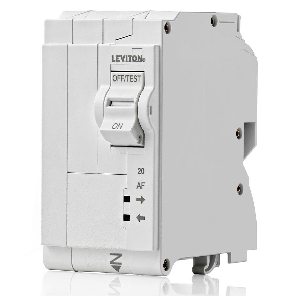 Leviton® LB220-AF AFCI Branch Circuit Breaker With Instruction Sheet, 120/240 V AC, 20 A, 10 kA Interrupt, 2 Poles, Magnetic Trip