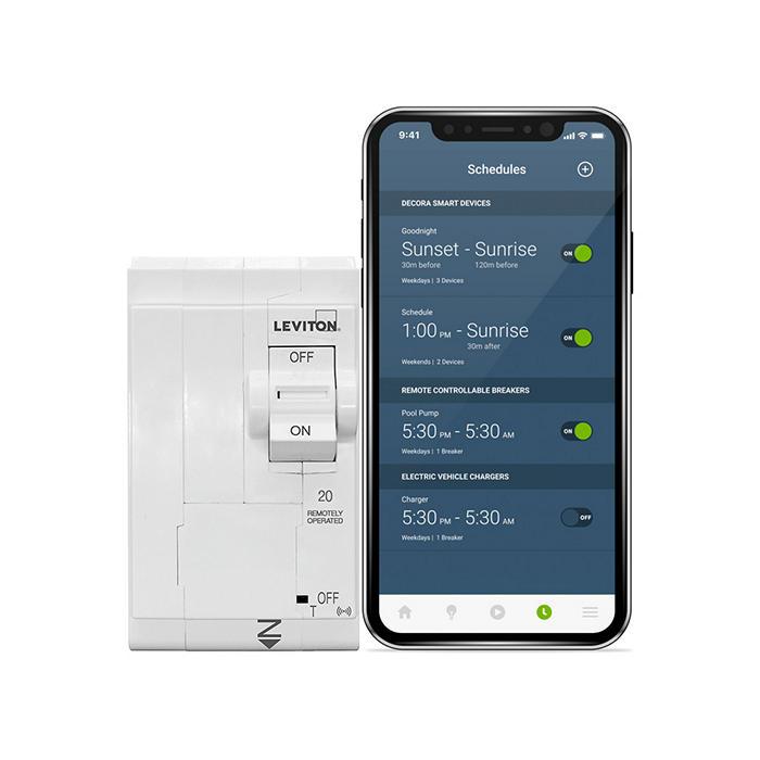 Leviton® LB220-ST Smart Standard Circuit Breaker, 120/208, 120/240 V AC, 20 A, 10 kA Interrupt, 2 Poles, Magnetic Trip