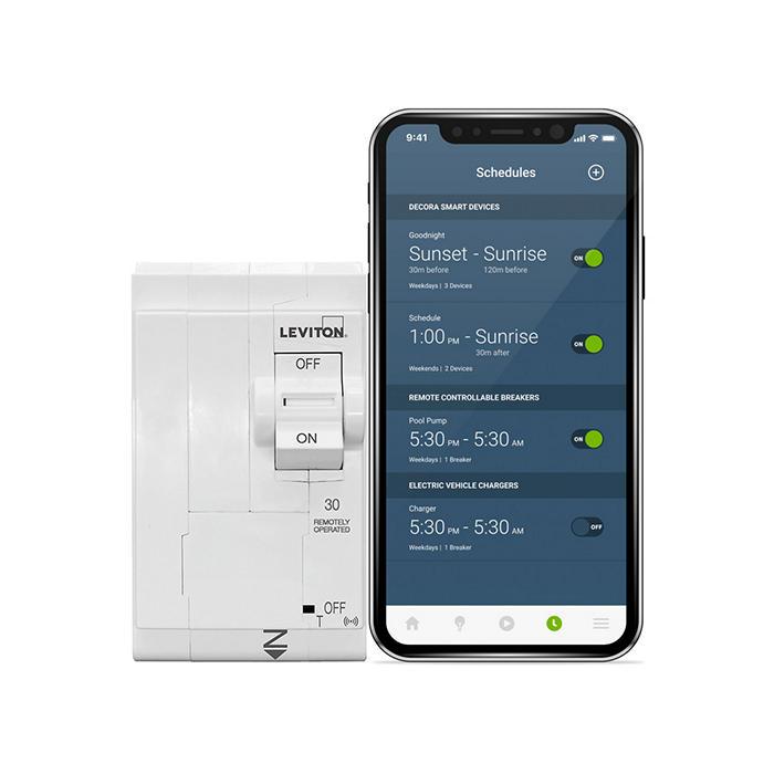 Leviton® LB230-ST Smart Standard Circuit Breaker, 120/208, 120/240 V AC, 30 A, 10 kA Interrupt, 2 Poles, Magnetic Trip