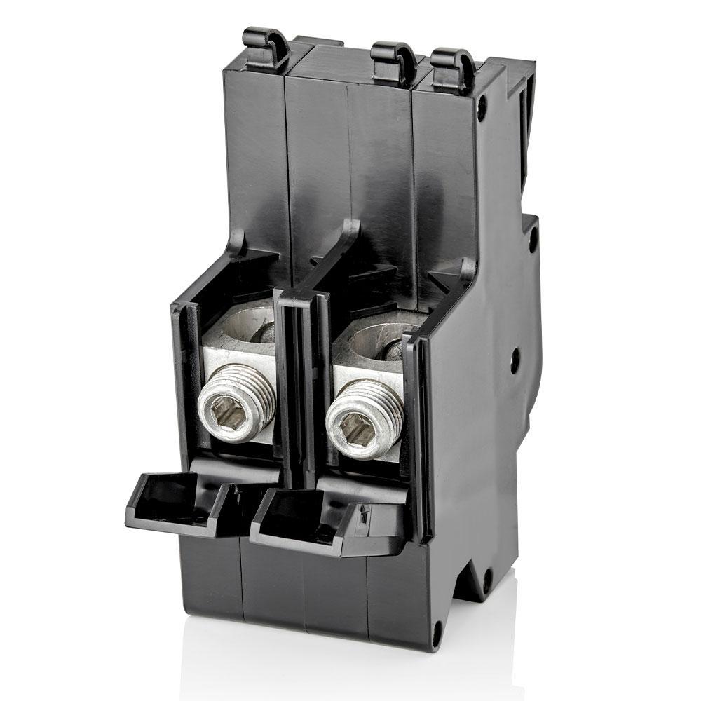 Leviton® LFTLA Feed Through Lug Accessory, 3 AWG to 300 kcmil Cu/Al, Plug-On Mount, For Use With Load Centers
