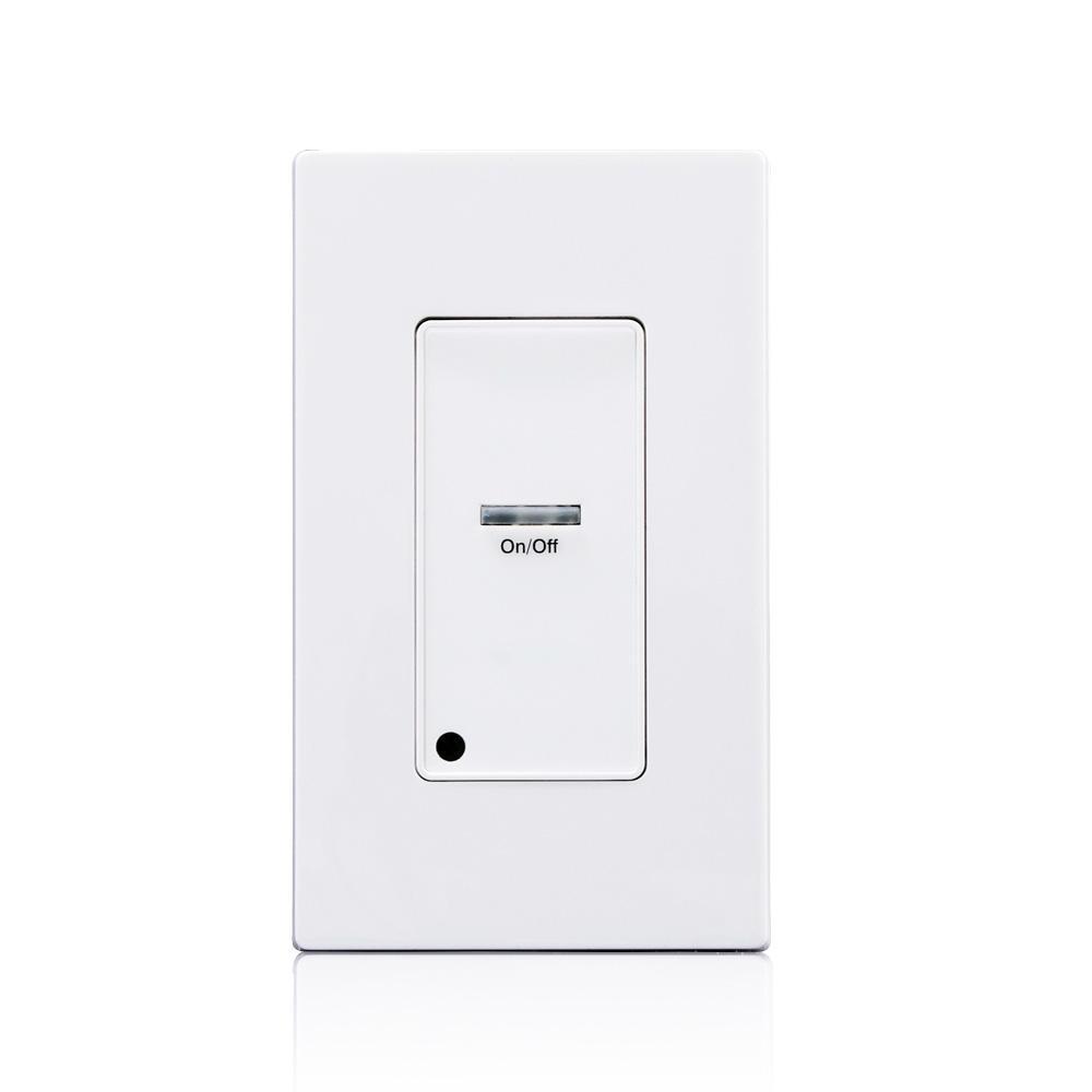 Leviton® Decora® LVS-1W 1-Gang Low Voltage Pushbutton Station, 24 V DC, On/Off Operation, White
