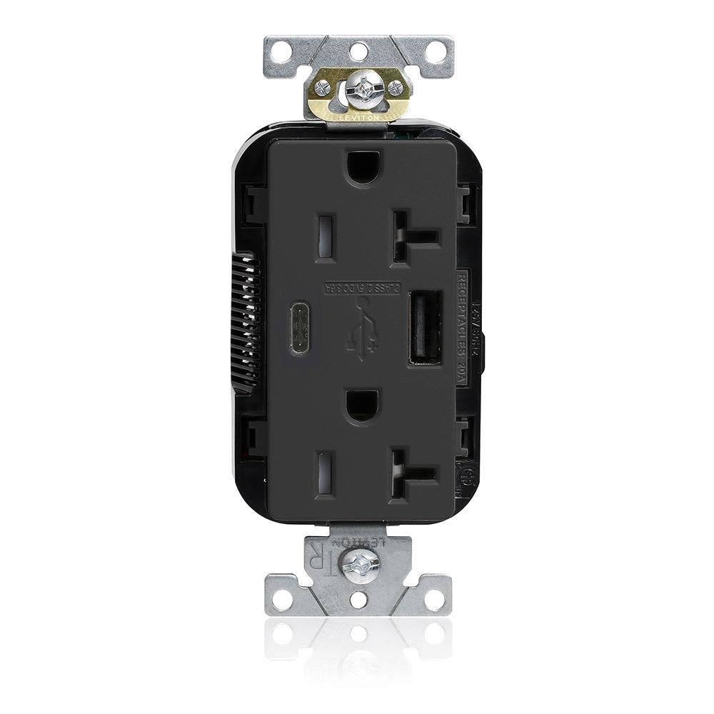 Leviton® M58AC-E Receptacles & USB Ports