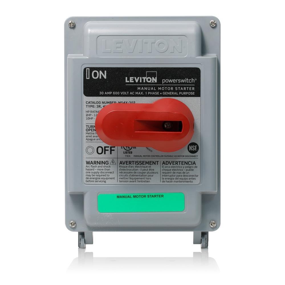 Leviton® MS4X-302 Manual Starters