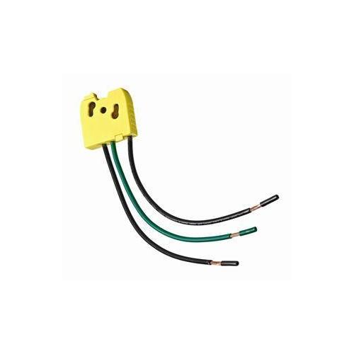 Leviton® Lev-Lok® MSPSW-SD 90 deg Angled Modular Wiring Module With 6 in 12 AWG THHN Solid Wire Lead, For Use With Lev-Lok® 1-Pole 90 deg Angled Toggle Switch, 347 V AC, 20 A, 1-Pole, 3-Wire, -40 to 65 deg C Operating Temperature, Yellow