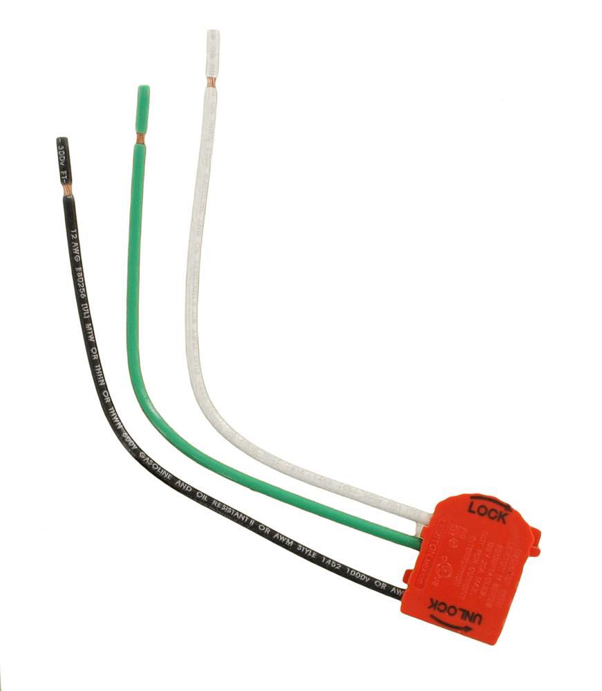 Leviton® MSTWL-R Straight Blade Receptacle Pigtails