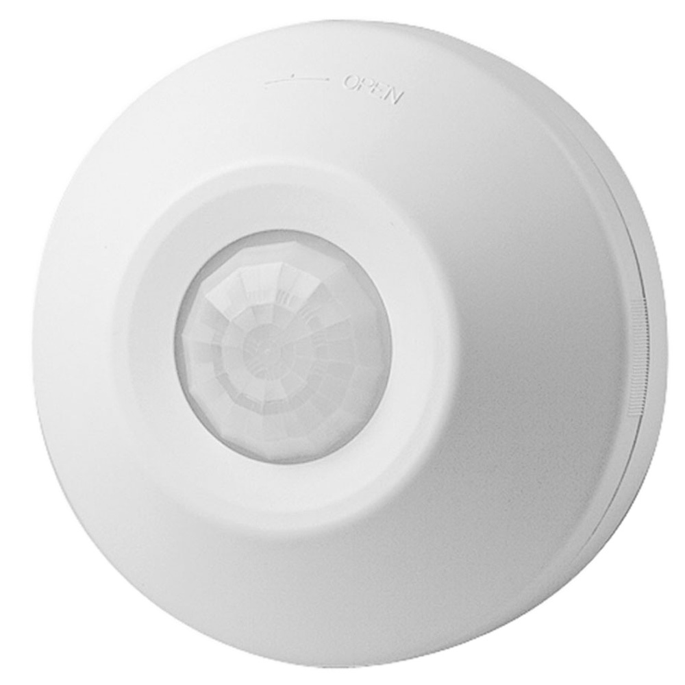 Leviton® ODC0S-I7W Self Contained Occupancy Sensor, 277 V AC, PIR Sensor, 530 sq-ft Coverage, 360 deg Viewing, Ceiling Mounting