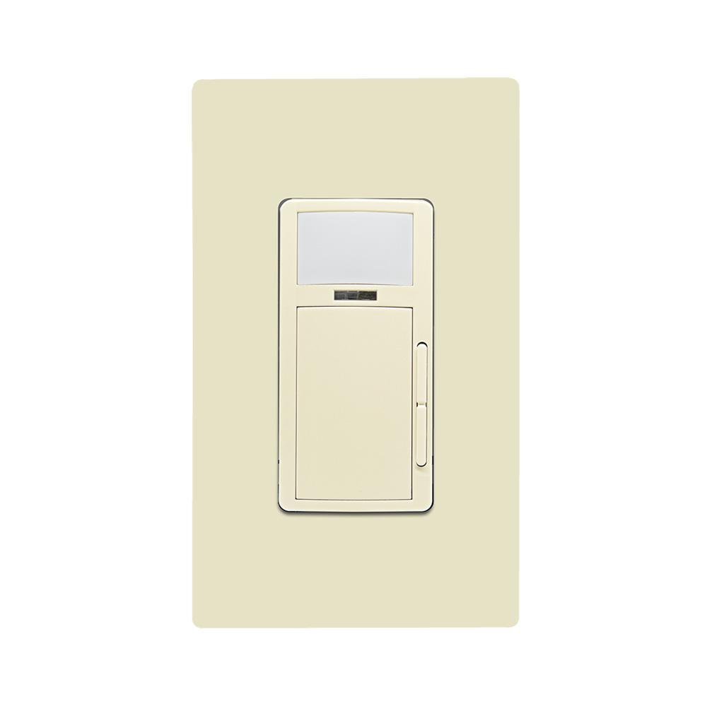 Leviton® ODDMT-MDI Multi-Tech Smart Wallbox Sensor, 120 to 277 V AC, Wall Box Occupancy/Vacancy Sensor, 1100 sq-ft Coverage, 180 deg Viewing