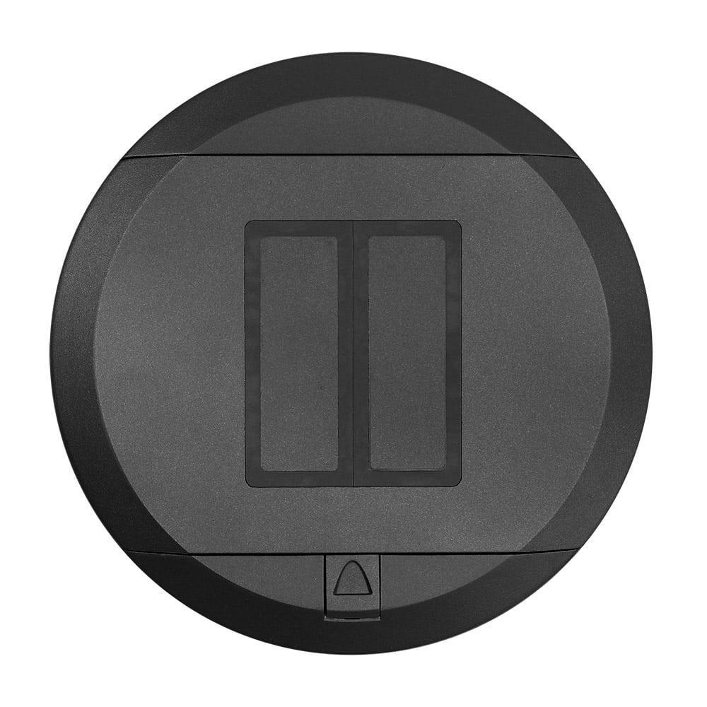 Leviton® PT526-E Door-In-Door Poke-Through Cover, 8.38 in Dia, Flip Lid Cover, Aluminum