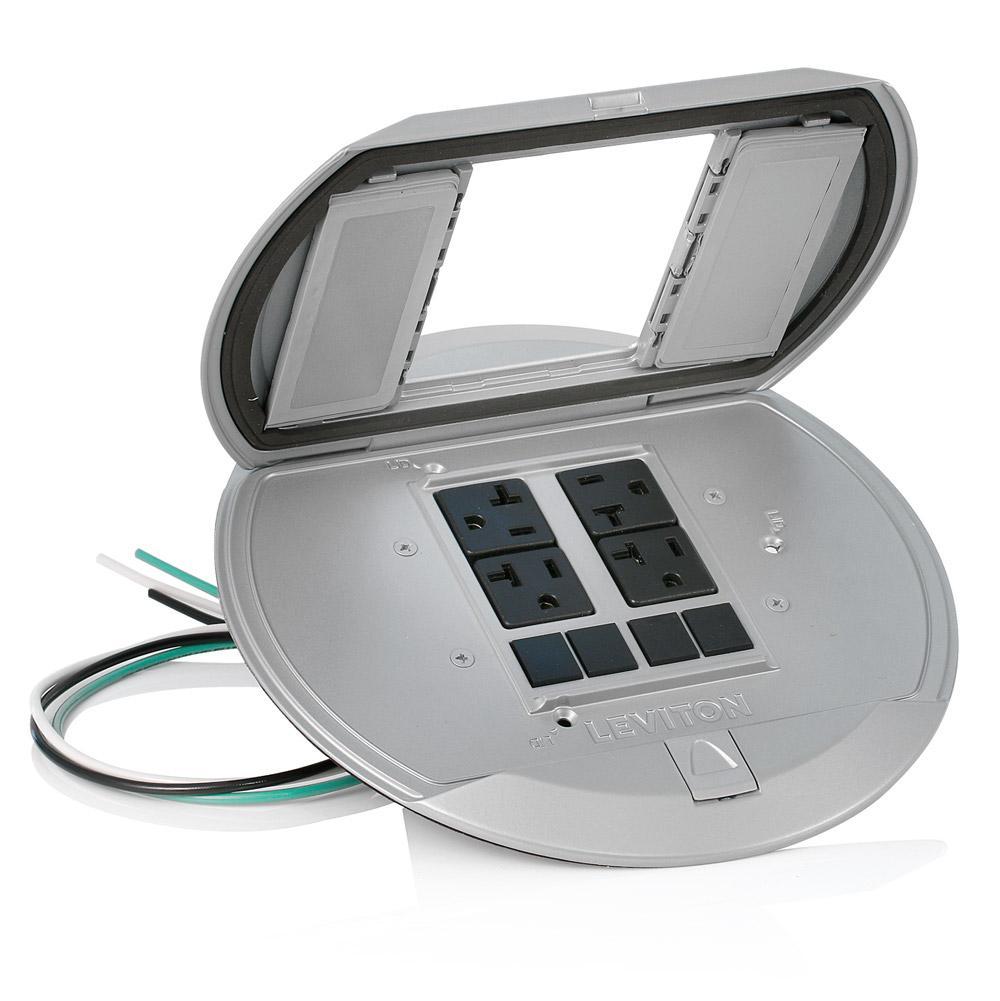 Leviton® PT544-2GY Poke-Through Covers