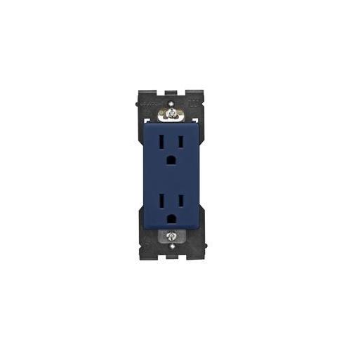 Renu® RER15-RN Self Grounding Tamper Resistant Receptacle, 125 V AC, 15 A, Rich Navy