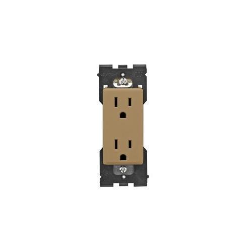 Renu® RER15-WC Self Grounding Tamper Resistant Receptacle, 125 V AC, 15 A, Warm Caramel
