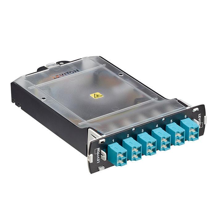 Leviton® SPLCS-2QL Fiber Optic Patch Panels - Loaded