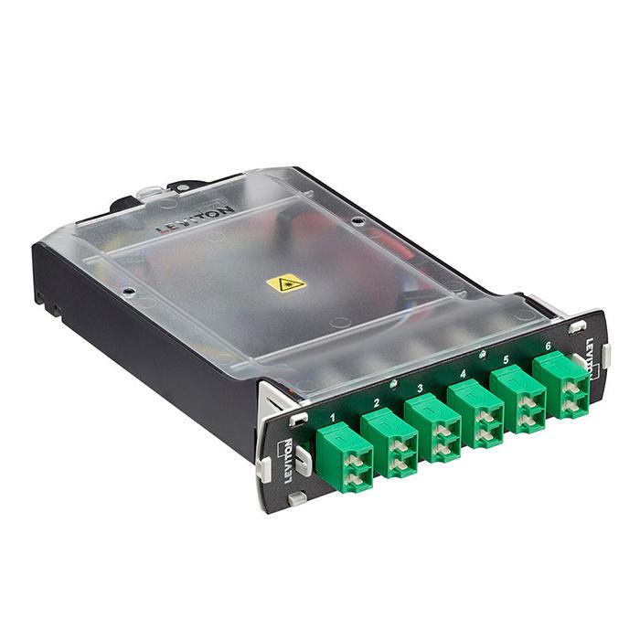 Leviton® SPLCS-2VL Fiber Optic Patch Panels - Loaded