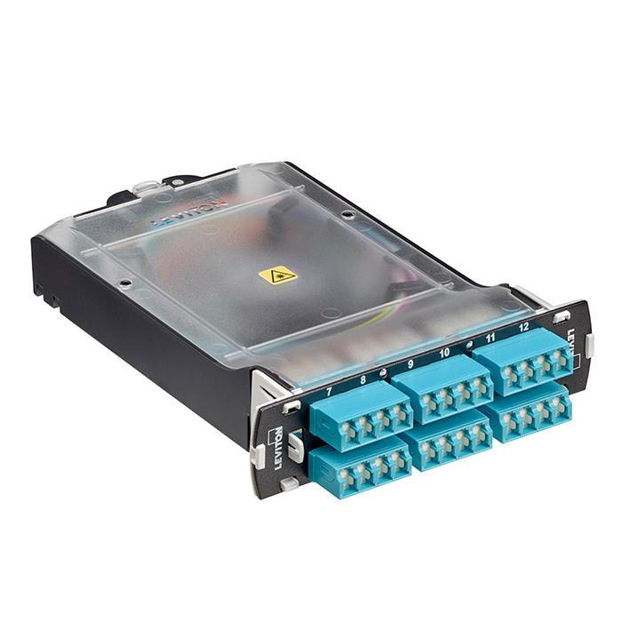 Leviton® SPLCS-4AL Fiber Optic Patch Panels - Loaded