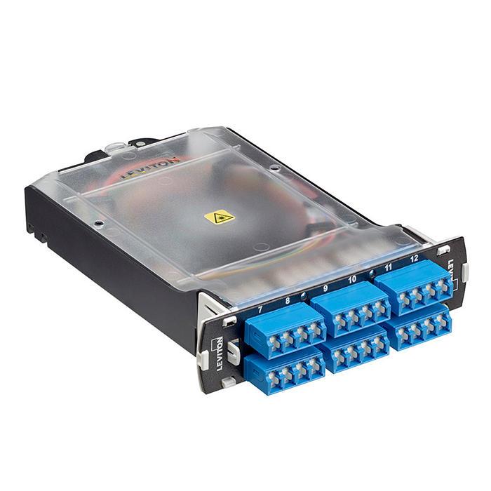 Leviton® SPLCS-4LL Fiber Optic Patch Panels - Loaded