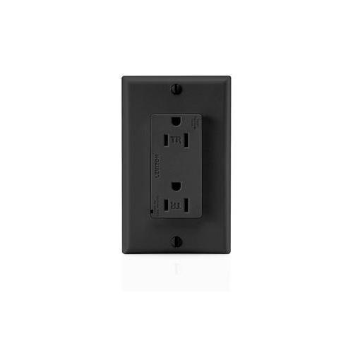 Leviton® T5280-E Type 3 2-Pole 3-Wire Self-Grounding Tamper Resistant Straight Blade Surge Protective Receptacle, 125 V AC, 15 A, 5 kA Short Circuit