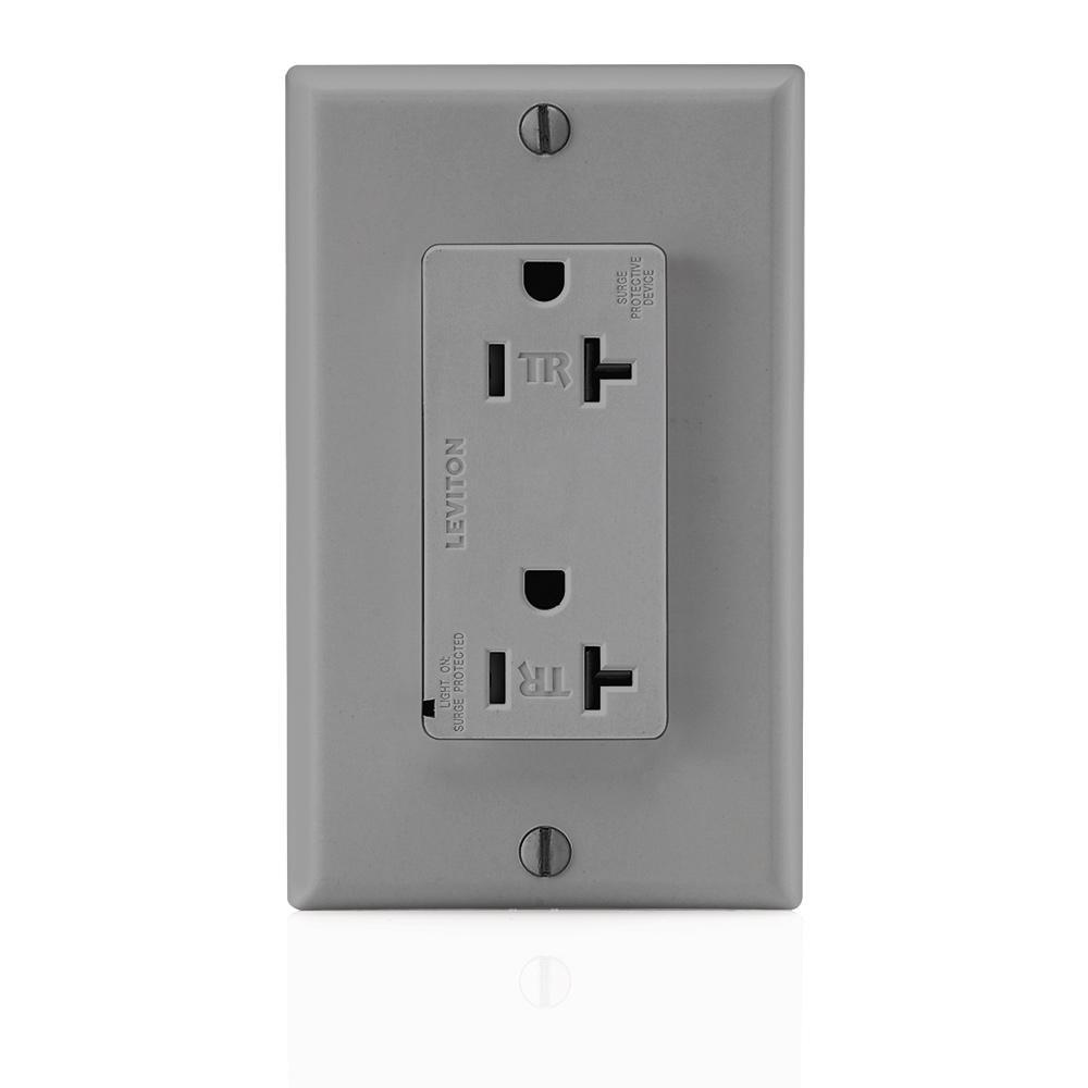 Leviton® T5380-GY Straight Blade Surge Suppressions