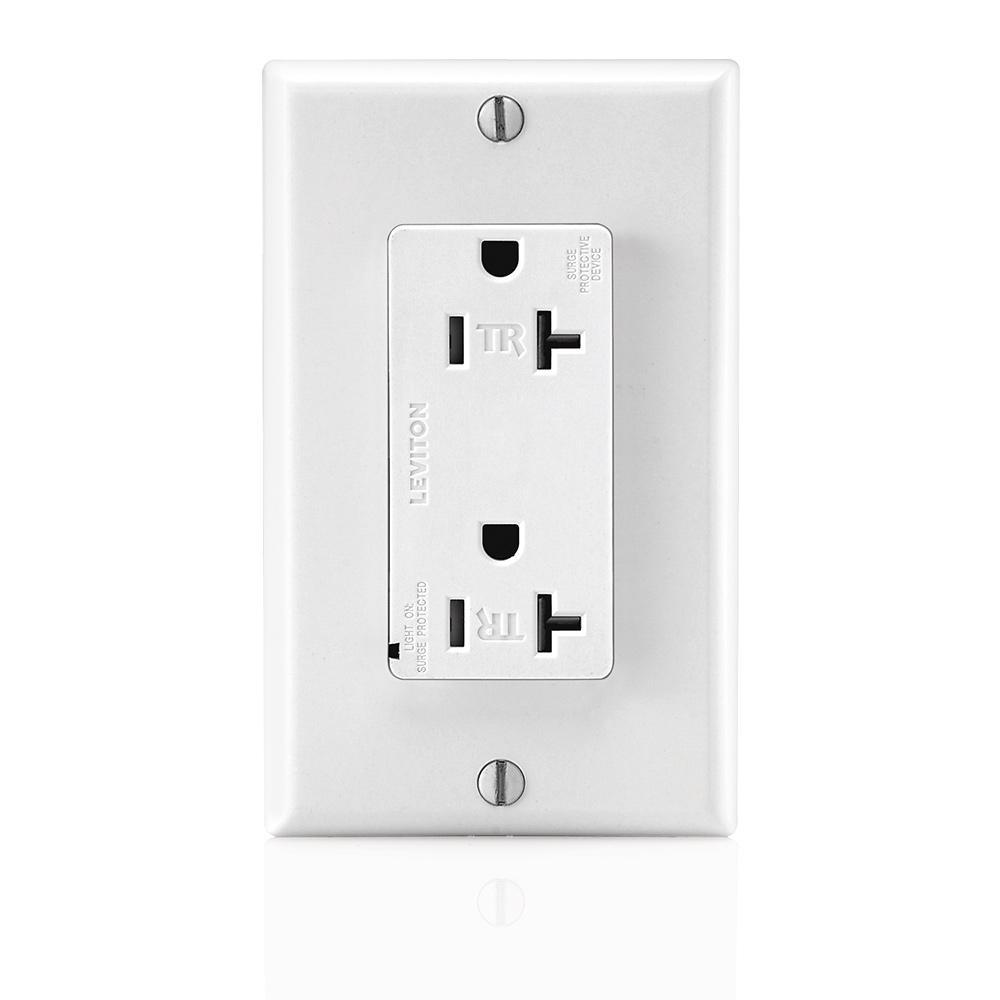 Leviton® T5380-W Straight Blade Surge Suppressions